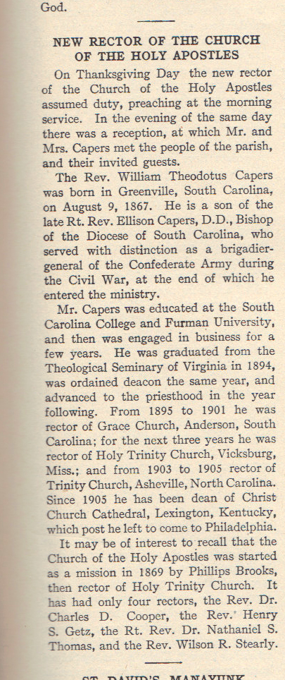 newrectorholyapostles